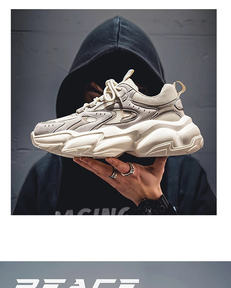Shoes For Men Chunky Sneakers 2024 Spring Fashion Streetwear Height Increasing Male Casual Sports Fitness Tenis Footwear
