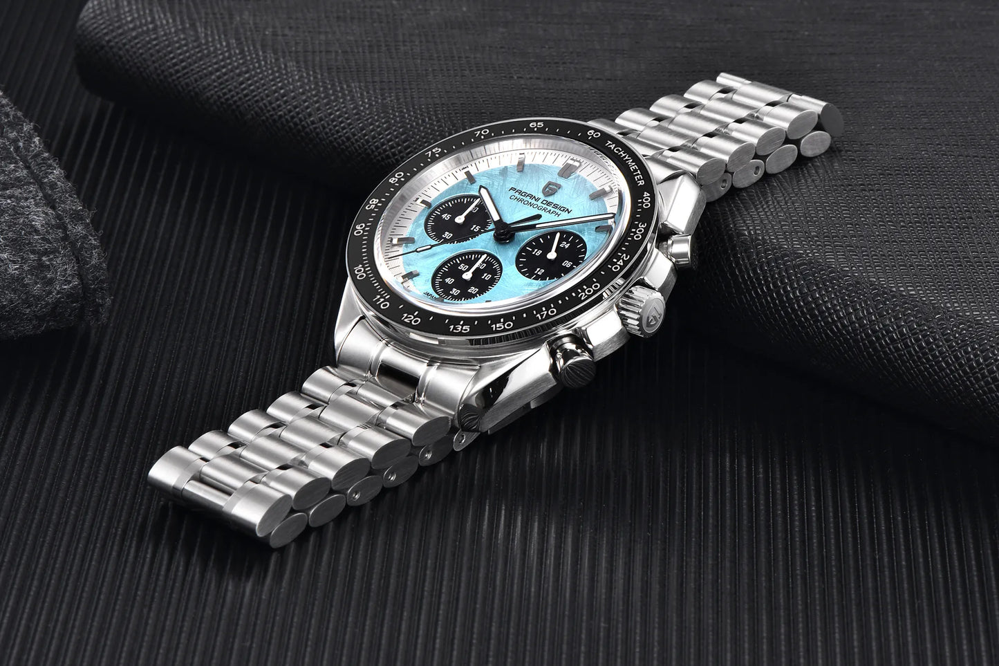 PAGANI DESIGN 2023 New Moon Mens Quartz Watches Stainless Steel Waterproof Sports Chronograph Wrist Watch For Men Sapphire Glass