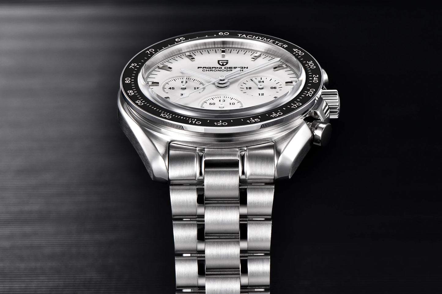 PAGANI DESIGN 2023 New Moon Mens Quartz Watches Stainless Steel Waterproof Sports Chronograph Wrist Watch For Men Sapphire Glass