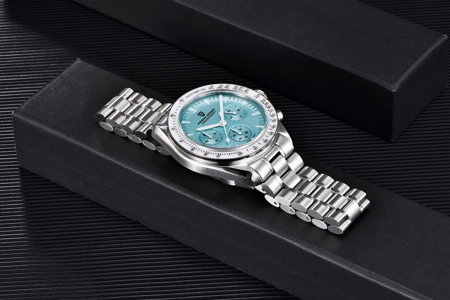 PAGANI DESIGN 2023 New Moon Mens Quartz Watches Stainless Steel Waterproof Sports Chronograph Wrist Watch For Men Sapphire Glass