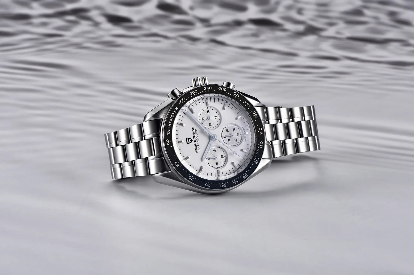 PAGANI DESIGN 2023 New Moon Mens Quartz Watches Stainless Steel Waterproof Sports Chronograph Wrist Watch For Men Sapphire Glass