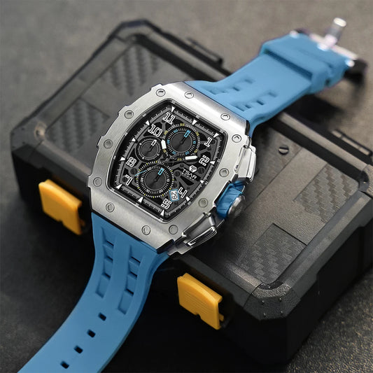 TSAR BOMBA Luxury Fashion Brand 316L Stainless Steel Quartz Watch Men's Fashion Watch Sapphire Crystal Mirror 50M Waterproof