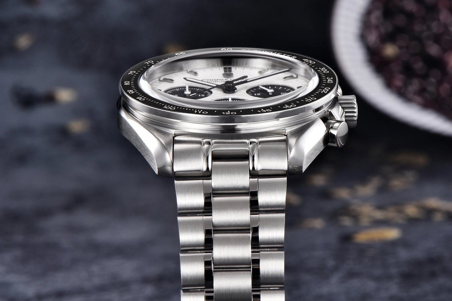 PAGANI DESIGN 2023 New Moon Mens Quartz Watches Stainless Steel Waterproof Sports Chronograph Wrist Watch For Men Sapphire Glass